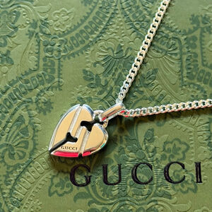 Gucci Silver Heart Necklace